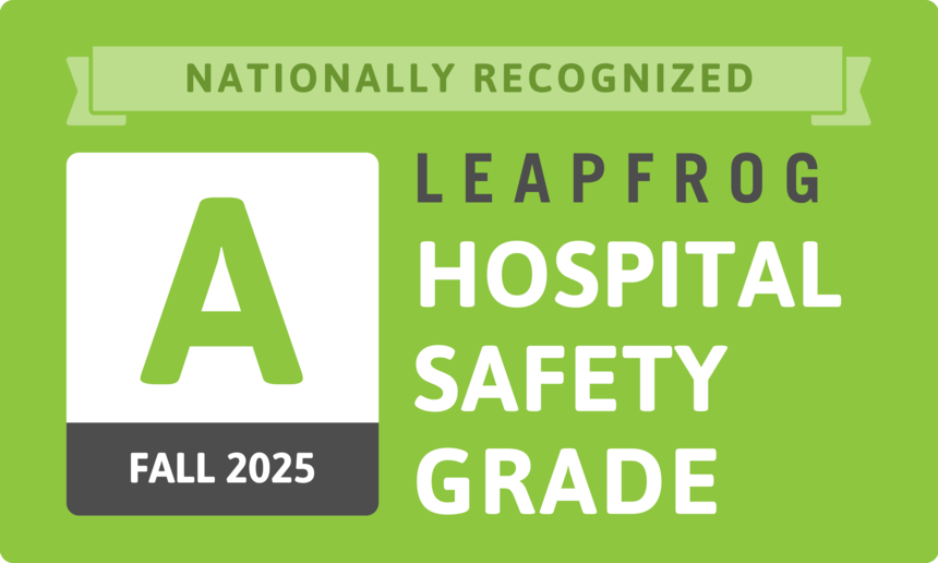 Leapfrog Group badge for Hospital Safety Grade